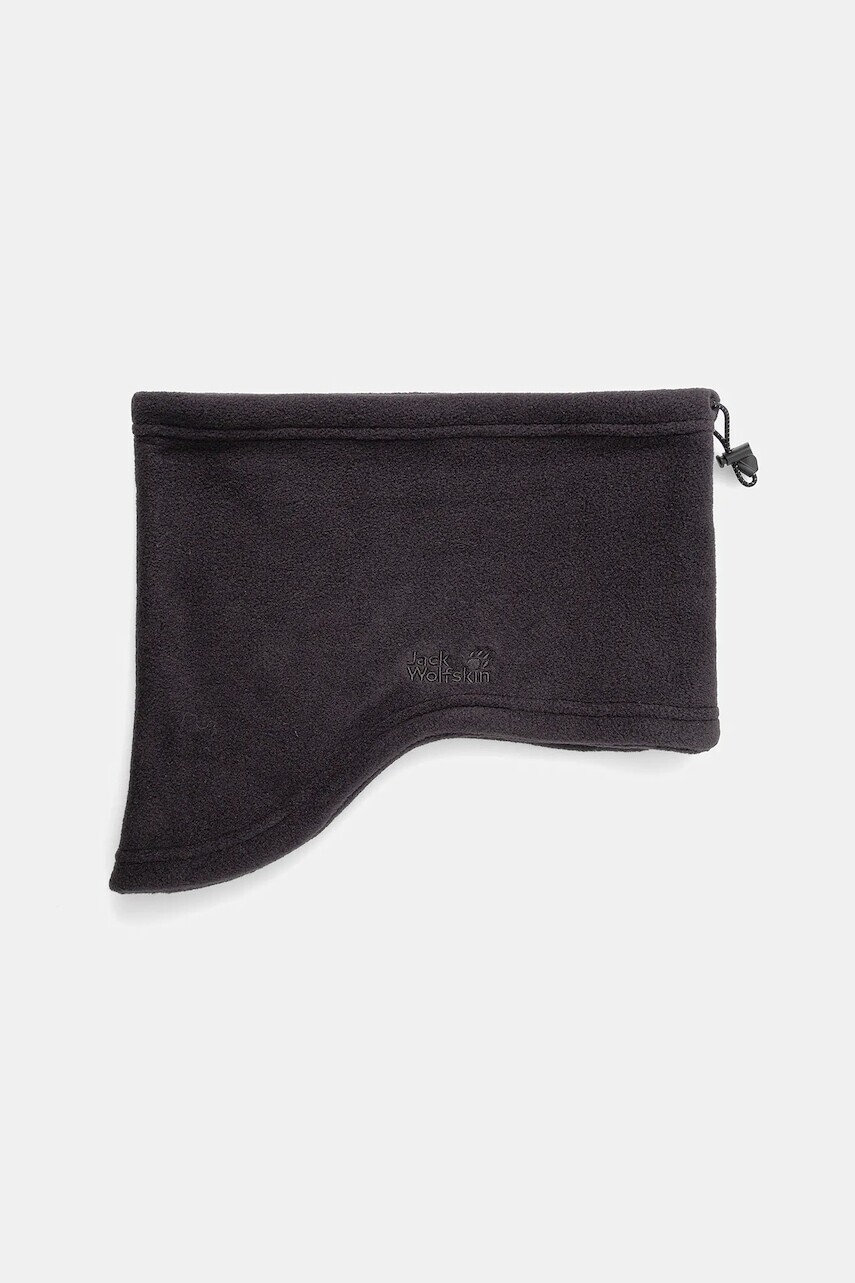 Šál komín Jack Wolfskin VERTIGO čierna farba, jednofarebný, A65243