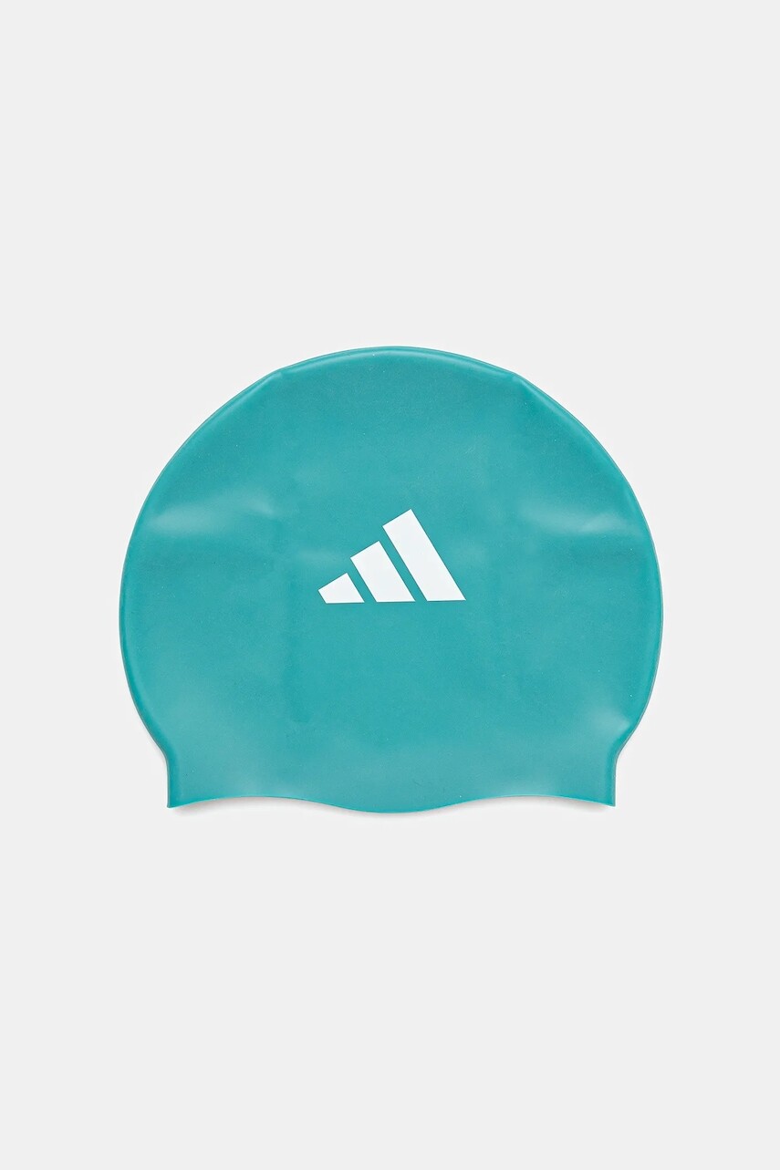 Detská plavecká čiapka adidas Performance zelená farba, JX3869
