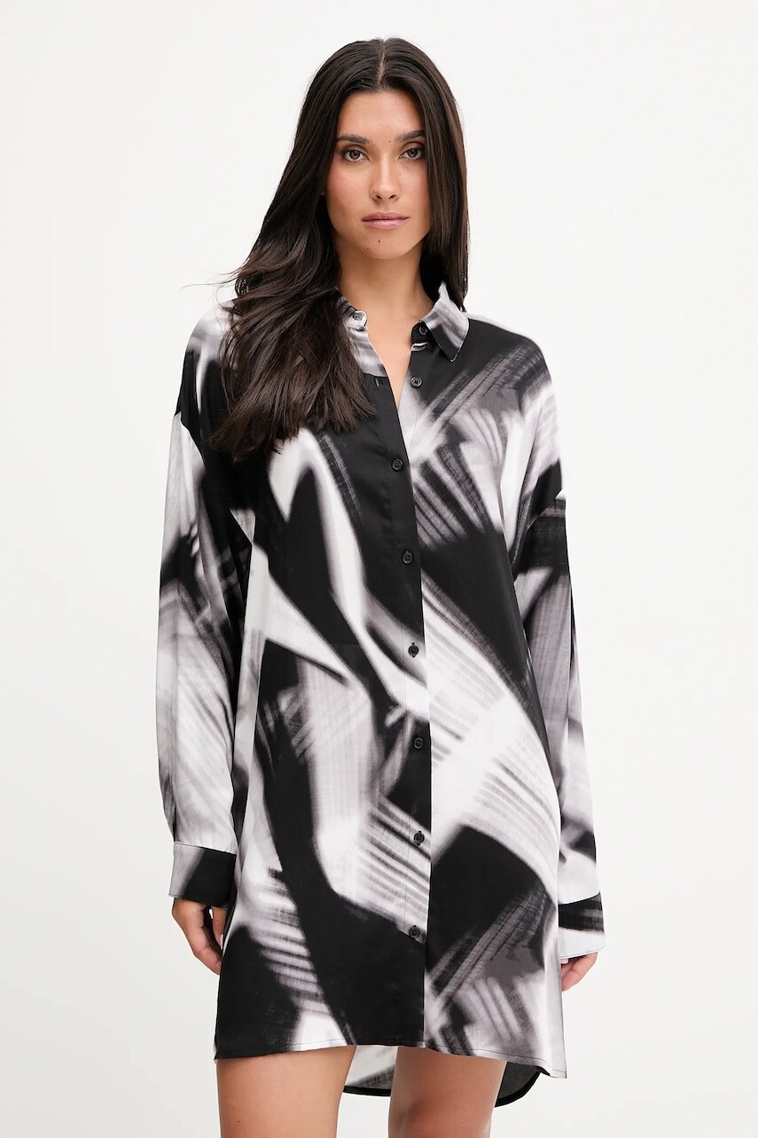 Nočná košeľa Dkny čierna farba, YI30070