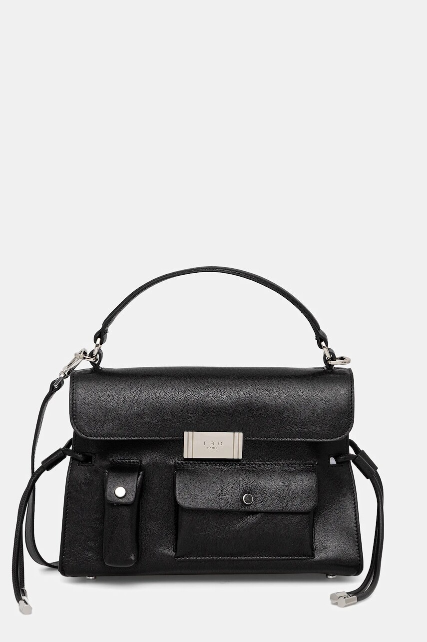 Kožená kabelka IRO čierna farba, WP159IRONOMADVI
