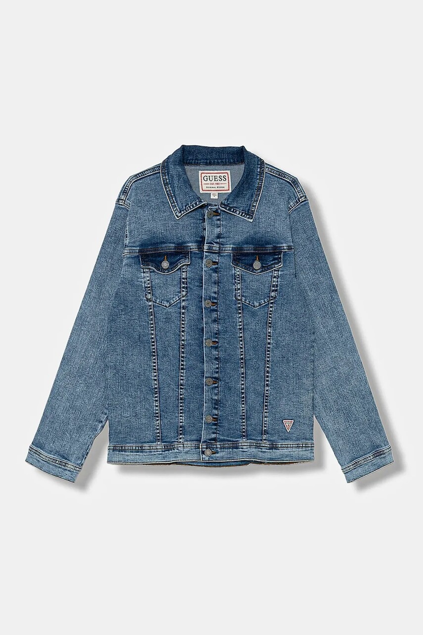 Detská rifľová bunda Guess modrá farba, L5YL07 D46T0