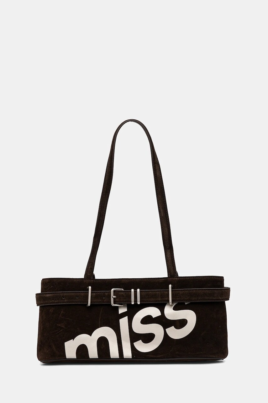 Semišová kabelka Miss Sixty hnedá farba, 6S3GJ81600