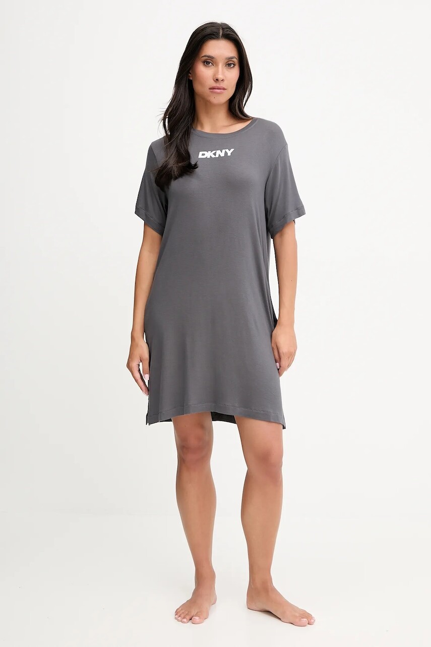 Nočná košeľa Dkny šedá farba, YI30092