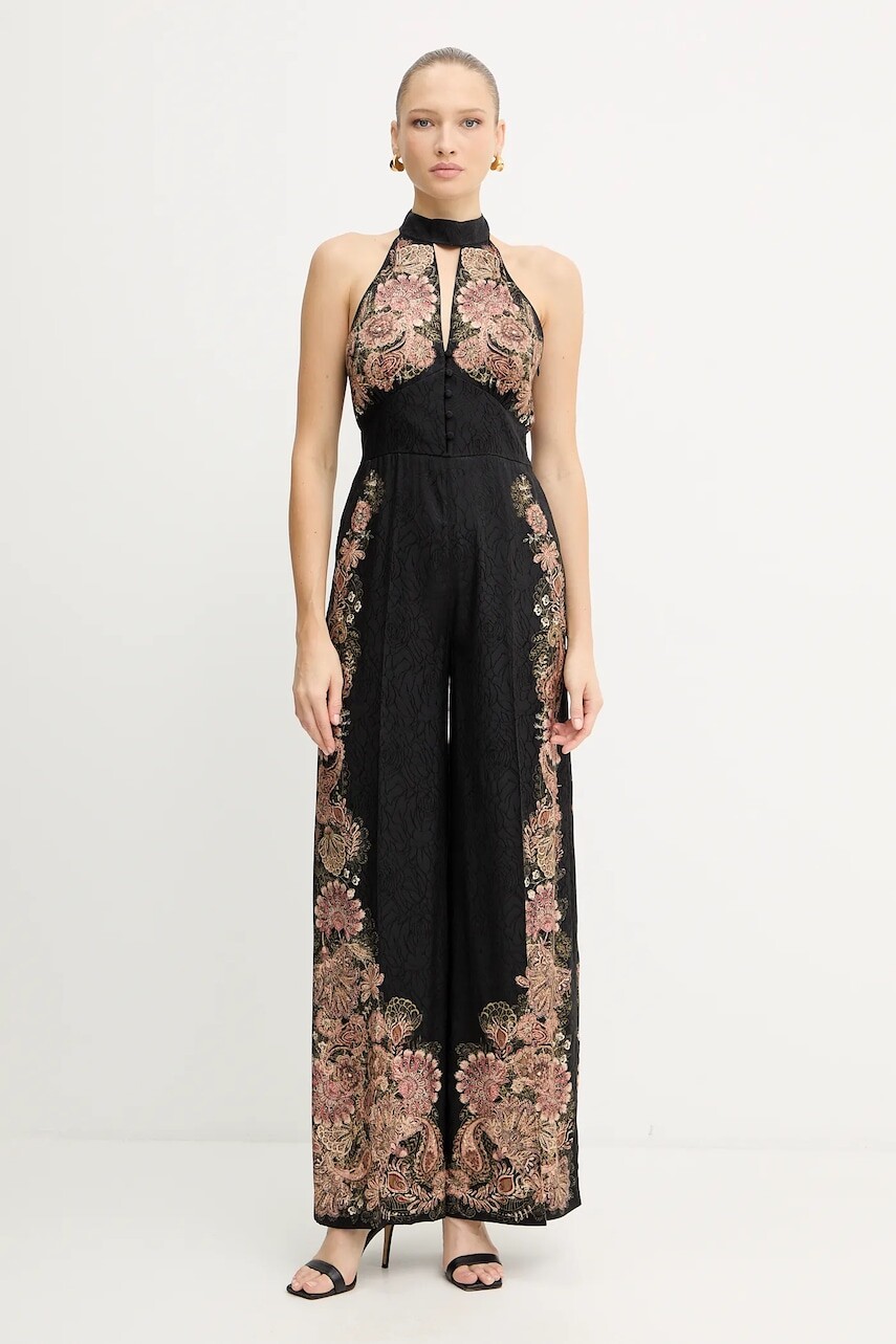 Overal Twinset čierna farba, s okrúhlym výstrihom, 252TP2044