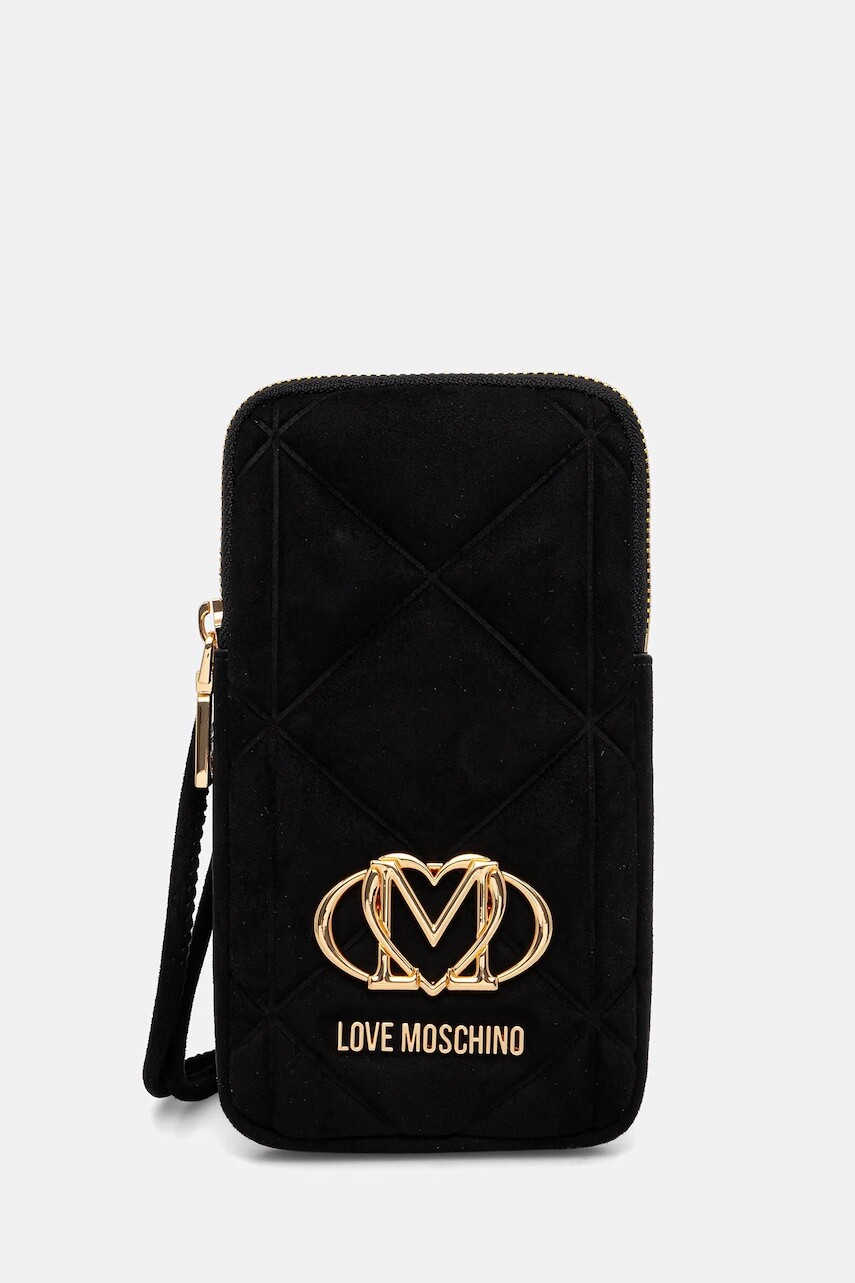 Obal na mobil Love Moschino čierna farba, JC5645PP0NKE0000