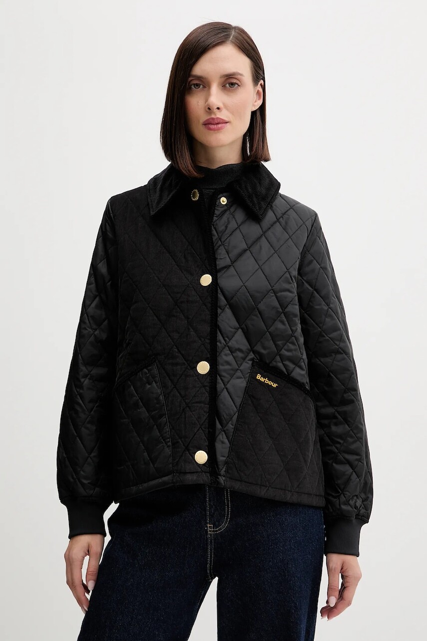 Bunda Barbour MARLA čierna farba, prechodná, LQU1836