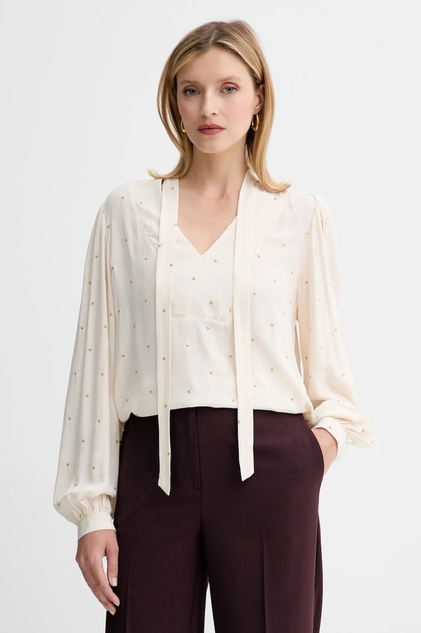 Blúzka Twinset béžová farba, vzorovaná, 252TP2032