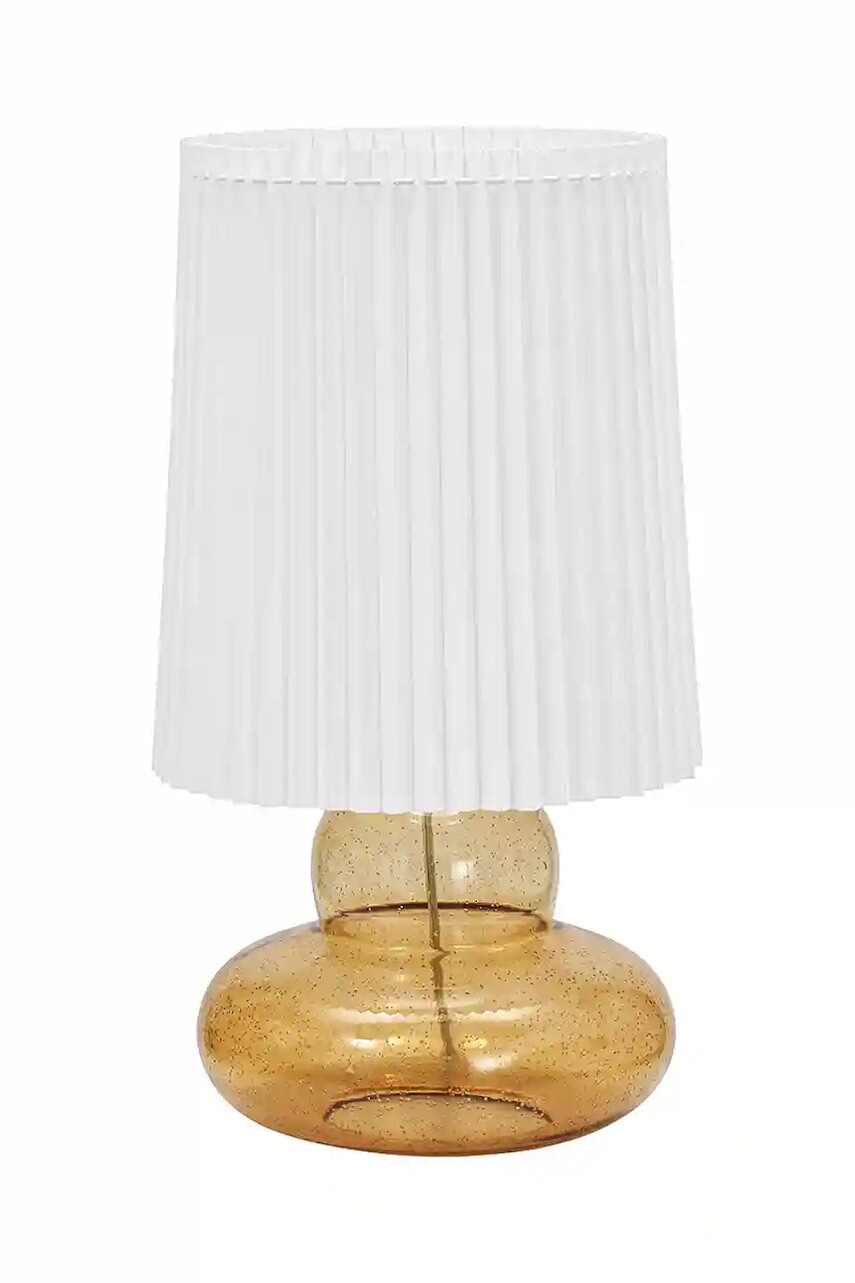 Stolná lampa House Doctor HDRibe 55 x 27,5 cm oranžová farba