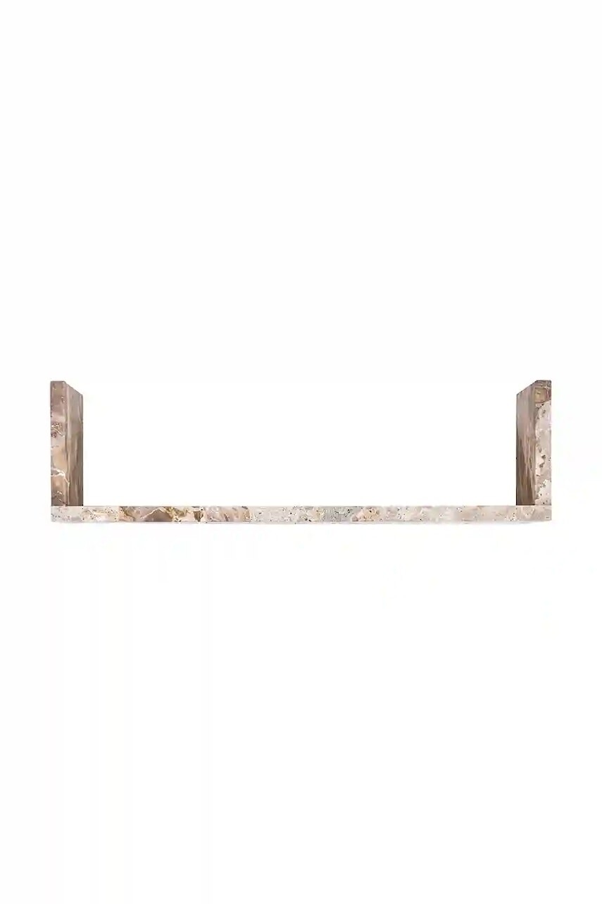 Nástenná polica House Doctor HDMarr 14 x 50 cm béžová farba