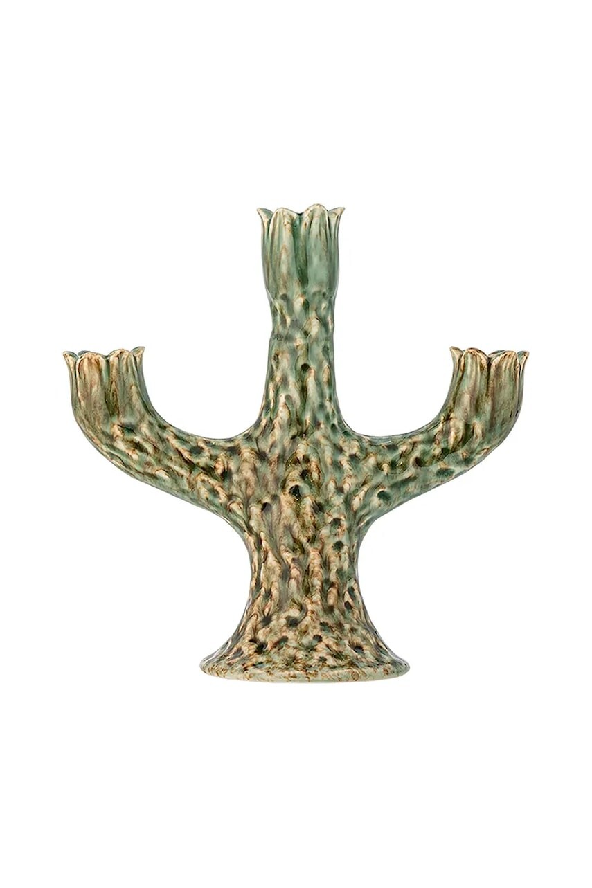 Dekoračný svietnik Bloomingville Cyrill 21 x 21 x 10 cm zelená farba