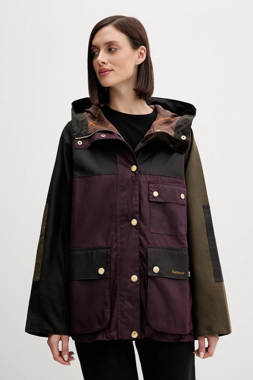 Bunda Barbour KEELEY fialová farba, prechodná, LWX1484