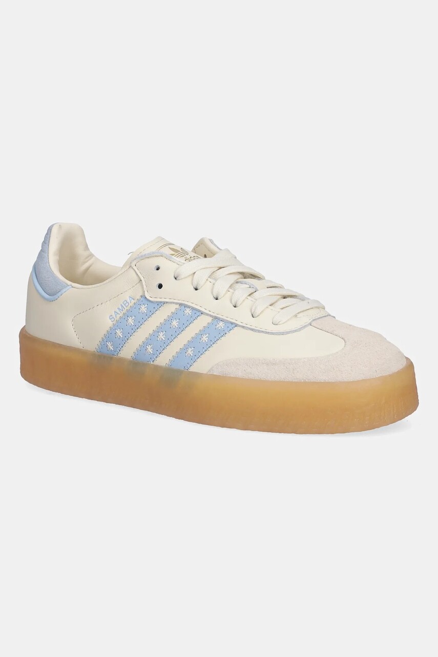 Kožené tenisky adidas Originals Sambae W béžová farba, JS3957