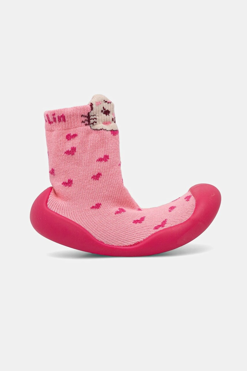 Detské protišmykové ponožky Garvalin ružová farba, 251321