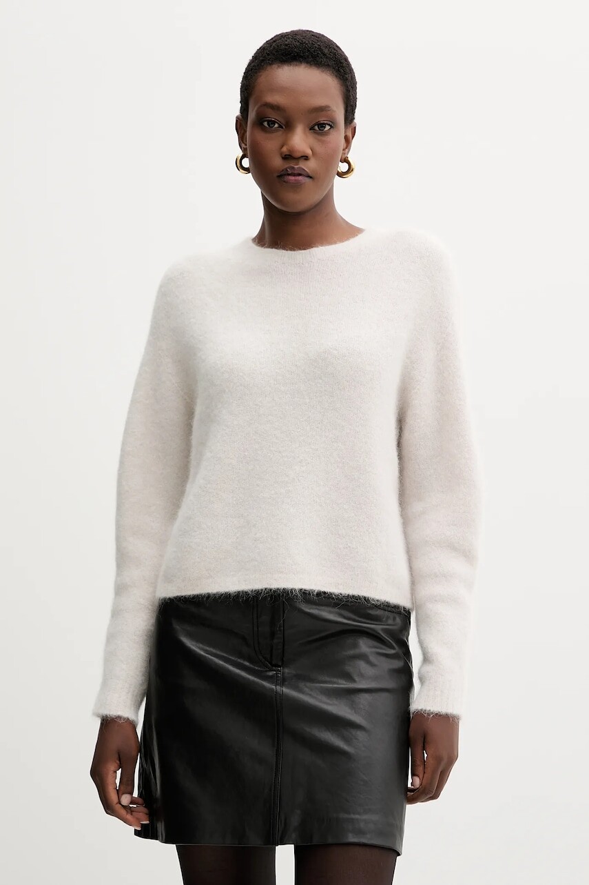 Sveter s prímesou vlny Marella béžová farba, 2523366352200