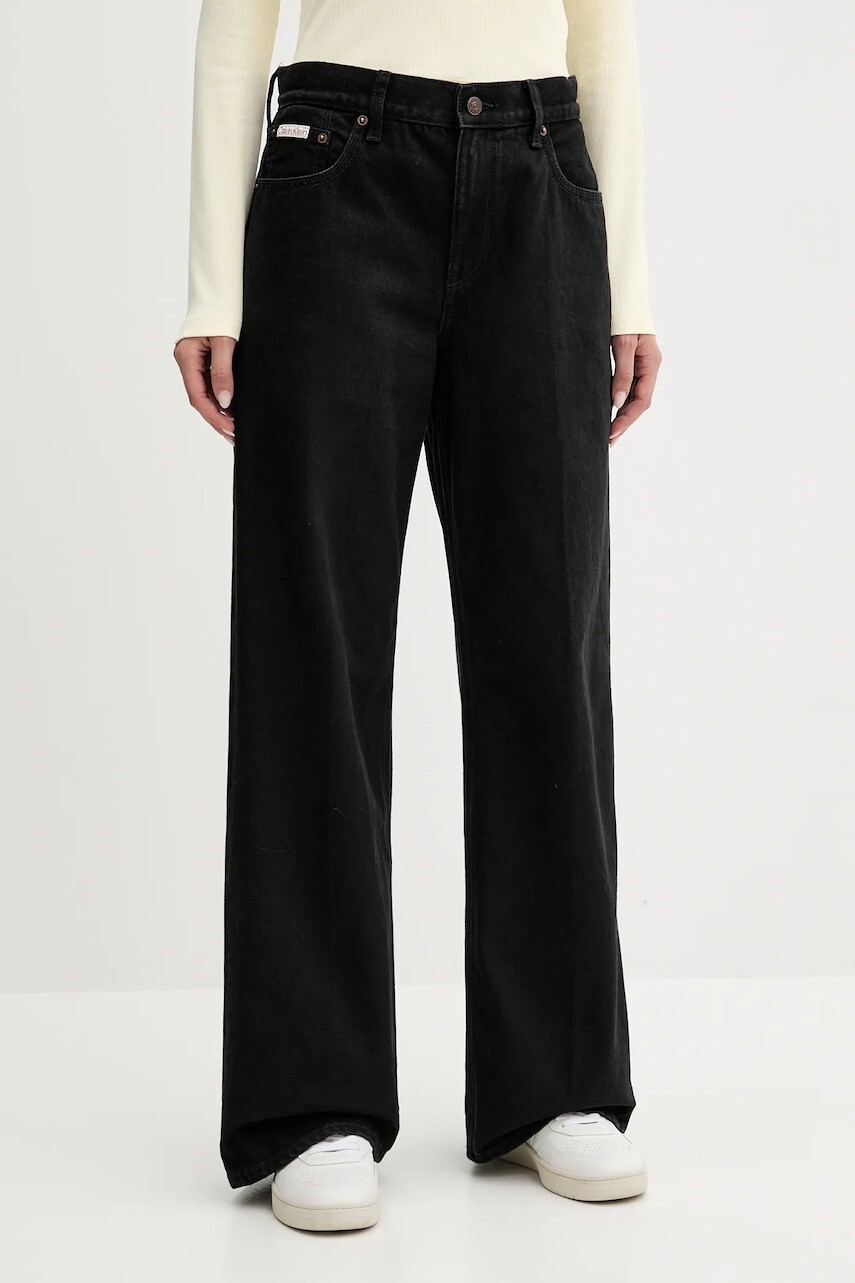 Rifle Calvin Klein Jeans vysoký pás, LV047D713G