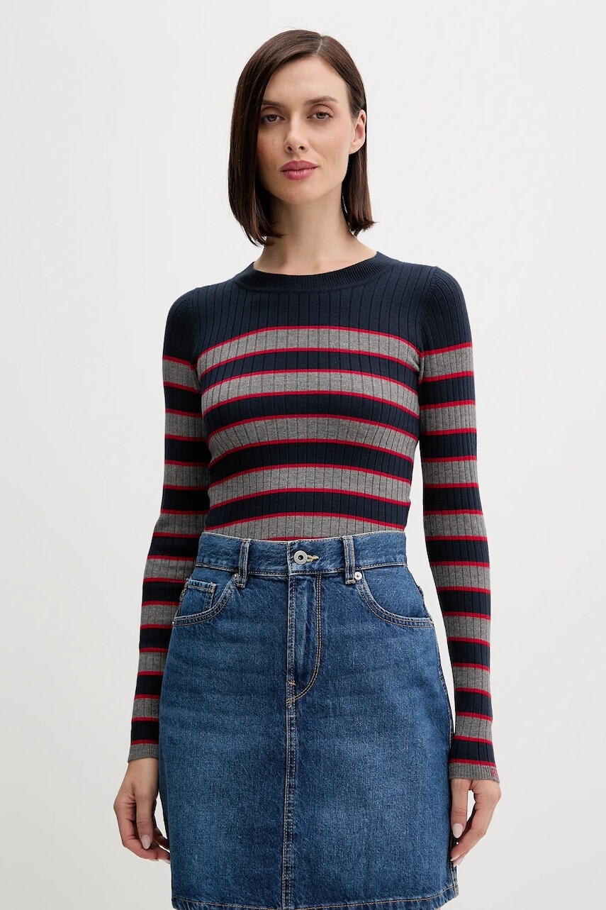 Sveter Pepe Jeans tmavomodrá farba, ľahký, PL7000006