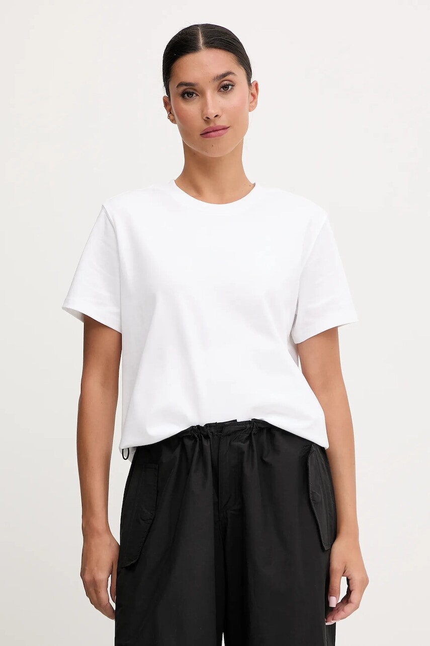 Bavlnené tričko The North Face Dome Relaxed dámske, biela farba, NF0A8DZ2FN41