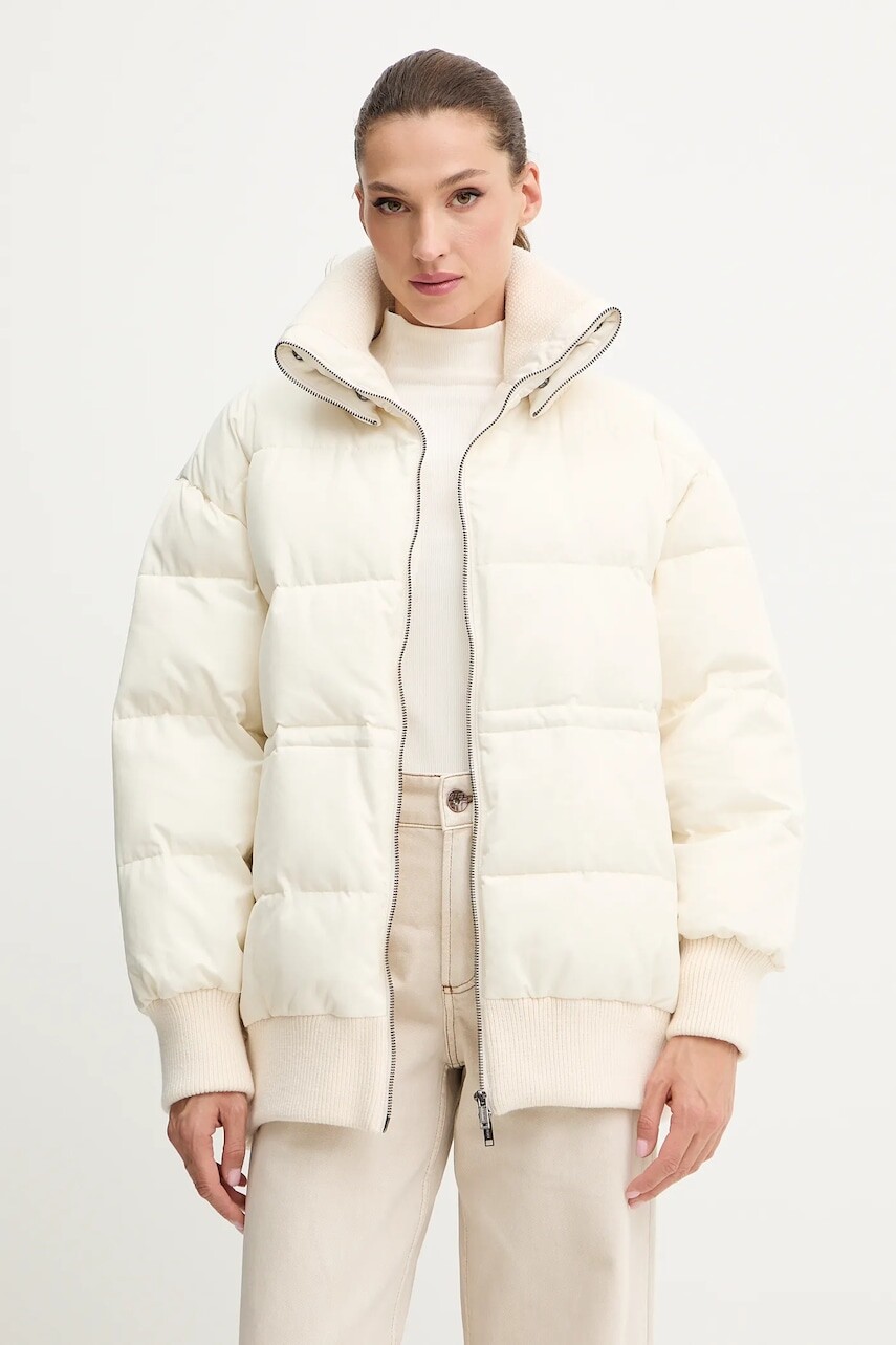 Bunda Iceberg béžová farba, zimná, J051 6404
