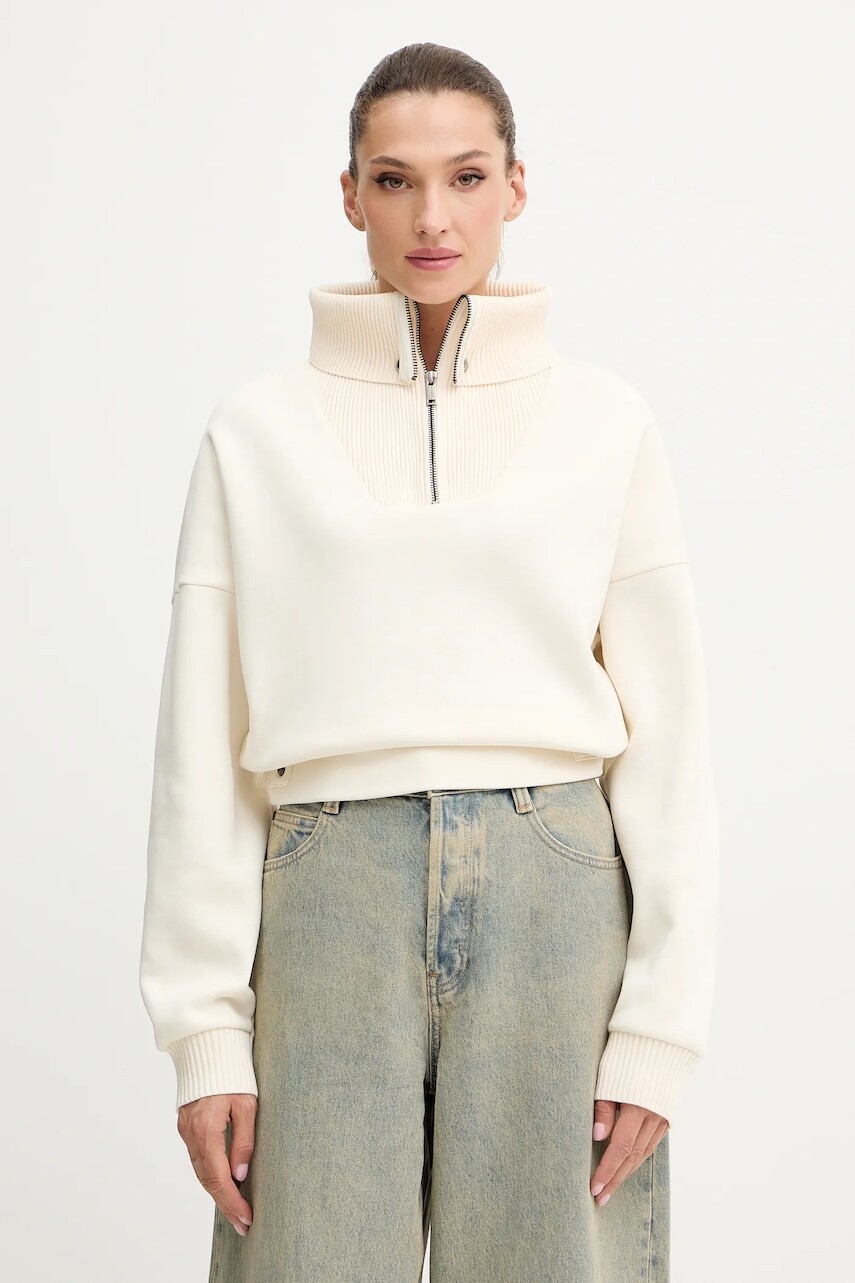 Mikina Iceberg béžová farba, jednofarebná, E021 6315