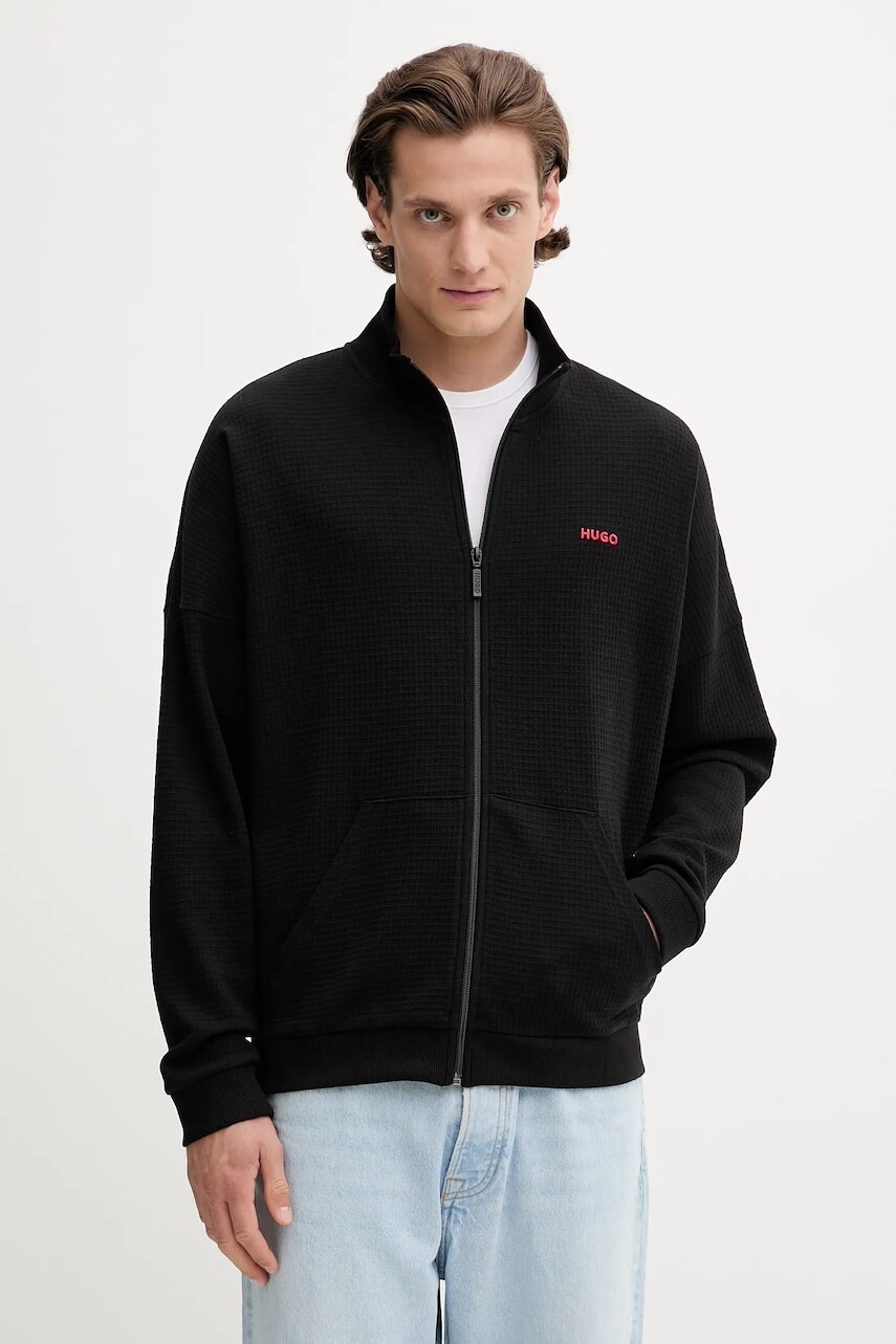 Mikina HUGO čierna farba, jednofarebná, 50556966