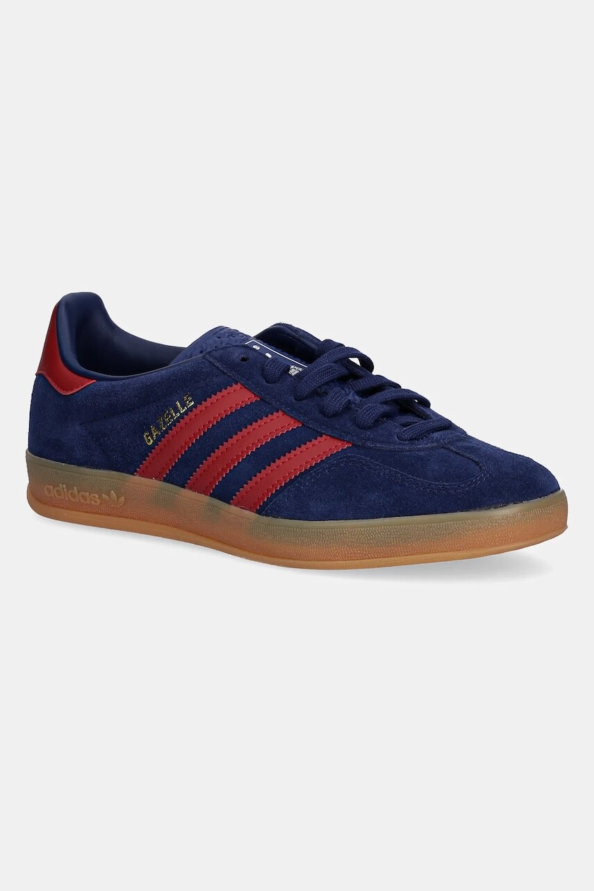 Detské semišové tenisky adidas Originals GAZELLE INDOOR tmavomodrá farba, JP8765