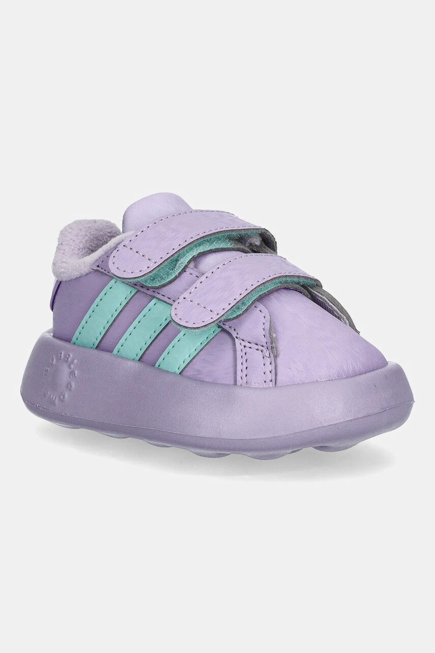 Detské tenisky adidas GRAND COURT FROZEN fialová farba, JR5630