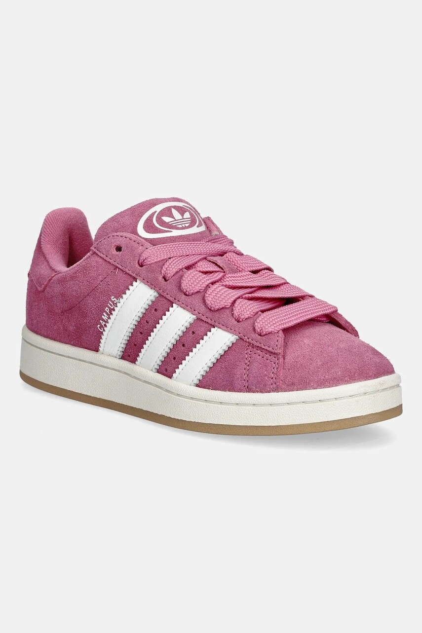 Semišové tenisky adidas Originals Campus 00s ružová farba, JQ8290