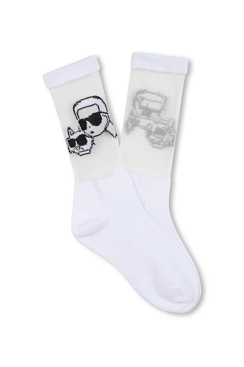 Detské ponožky Karl Lagerfeld biela farba, Z31042