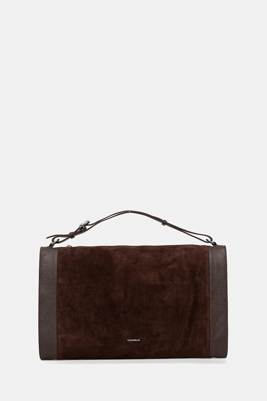 Kožená kabelka Coccinelle ELINOR hnedá farba, E1.TL6.12.01.01