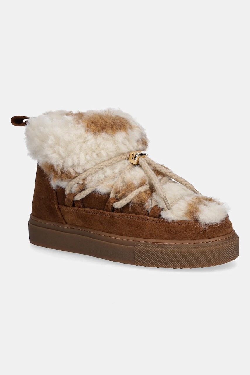 Semišové snehule Inuikii Teddy Low hnedá farba, 1001.001.0321.106