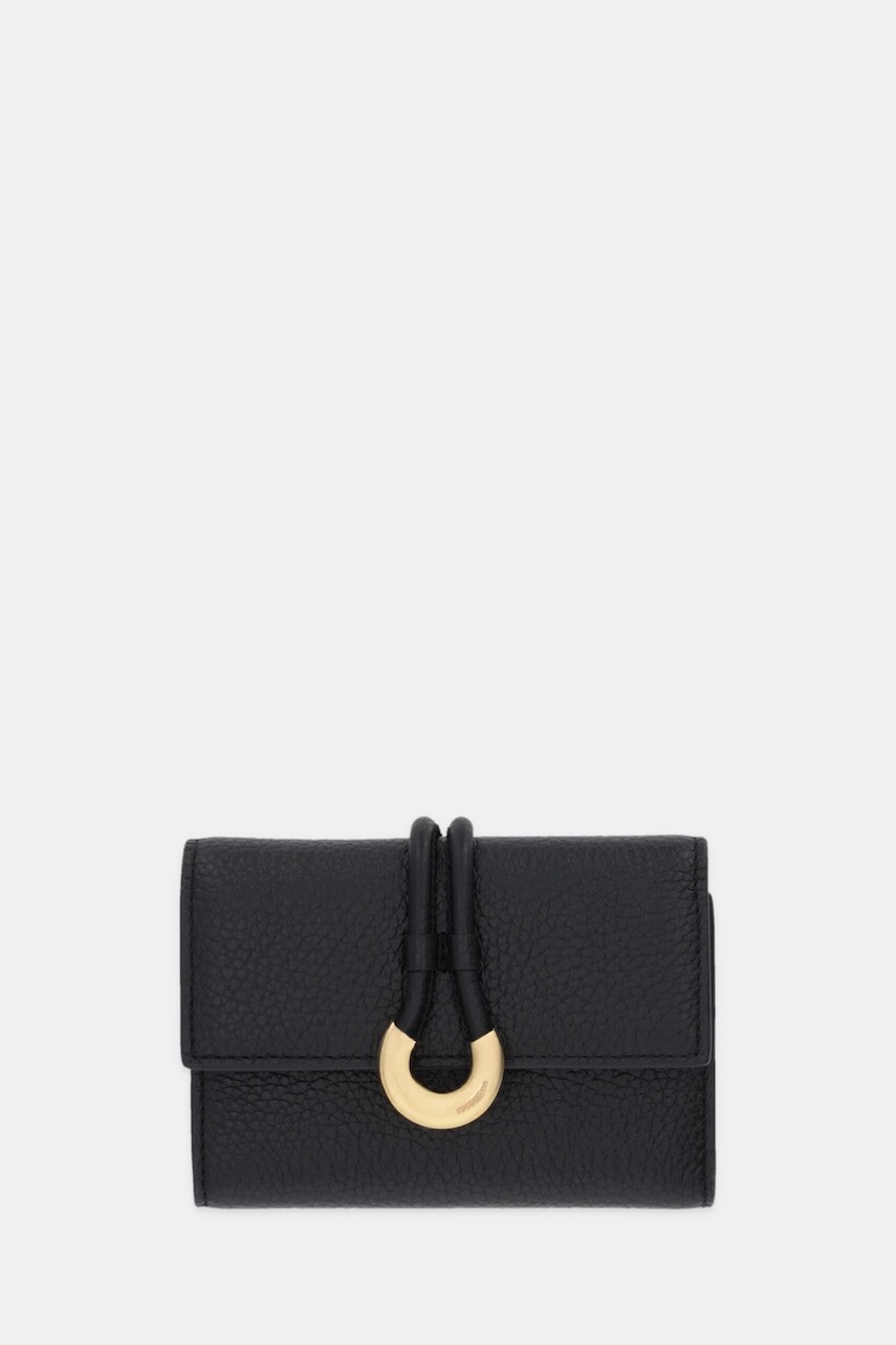 Kožená peňaženka Coccinelle COCCINELLELISBET SOFT čierna farba, E2.T1I.11.F0.01