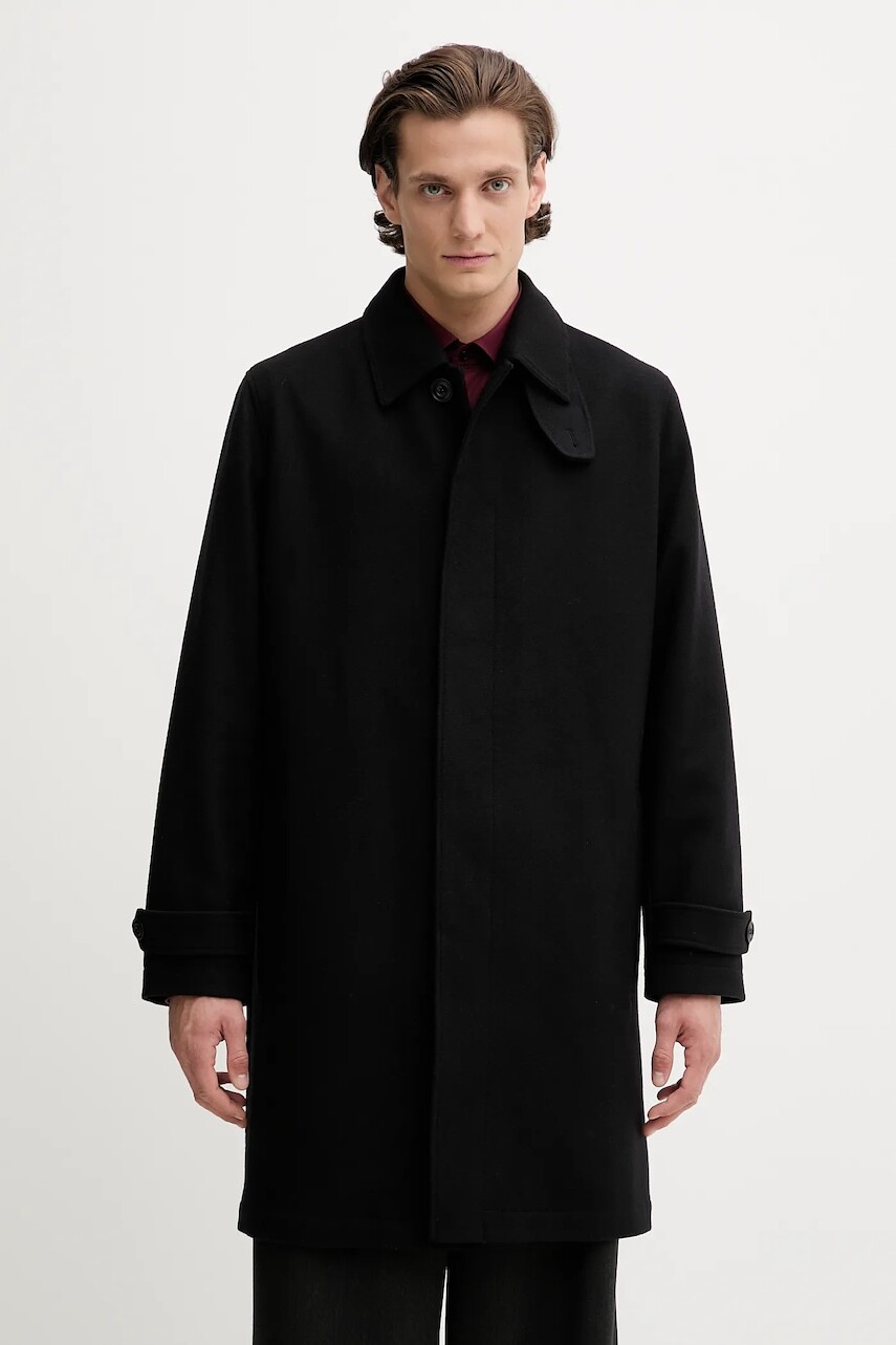 Kabát HUGO čierna farba, 50549788