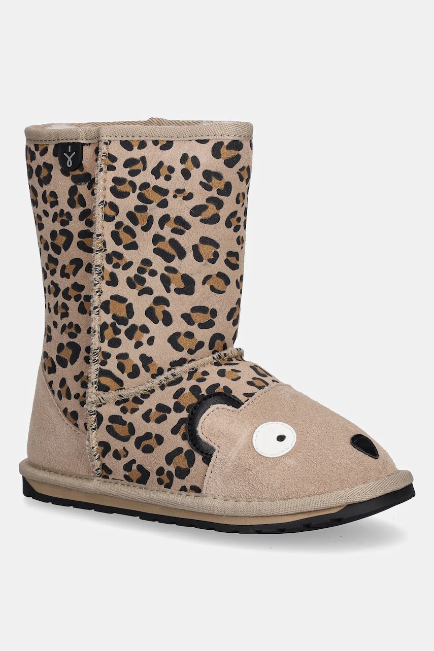 Detské semišové snehule Emu Australia Cheetah béžová farba, K11103