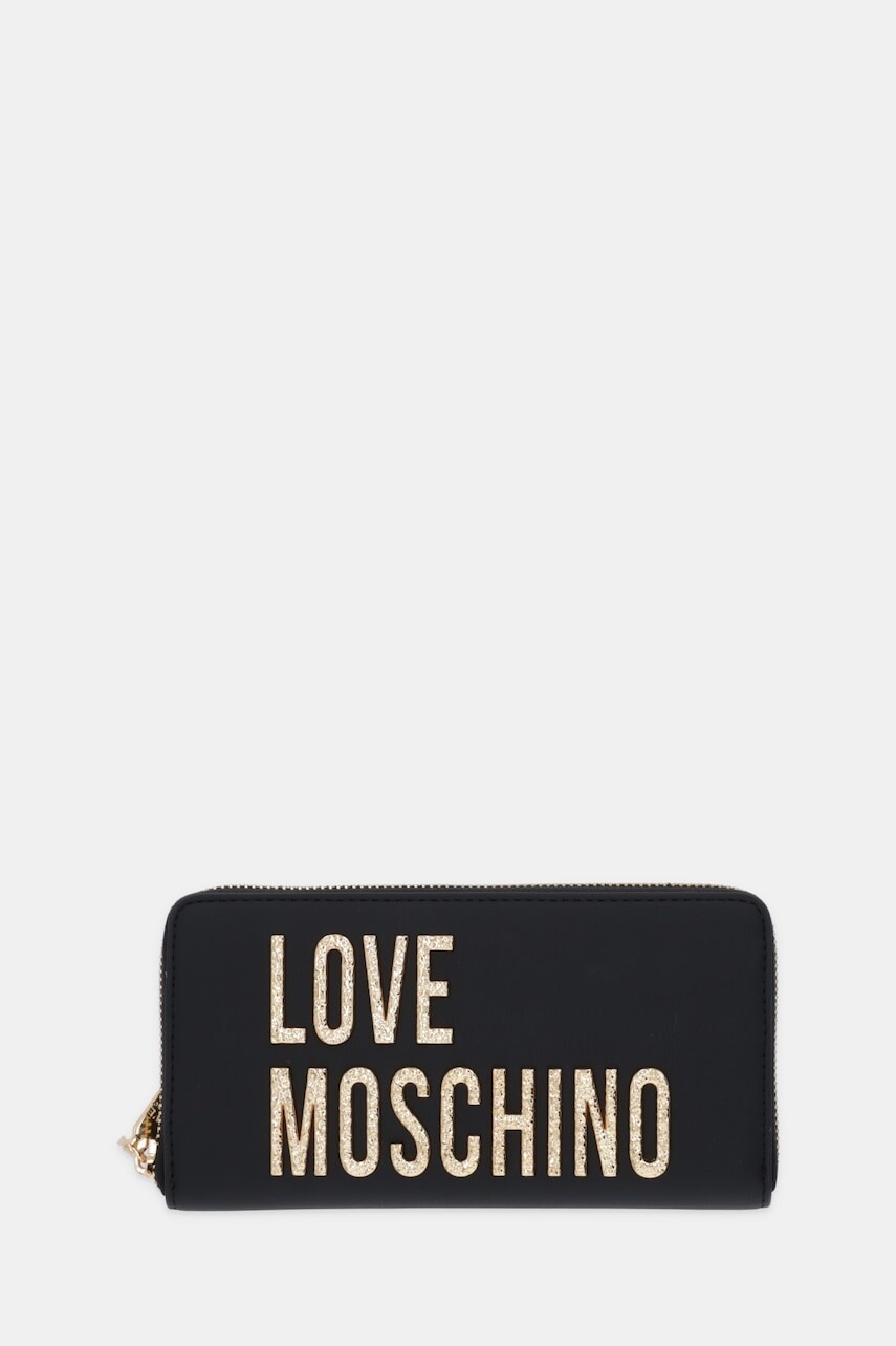 Peňaženka Love Moschino dámska, čierna farba, JC5692PP0NKD000A