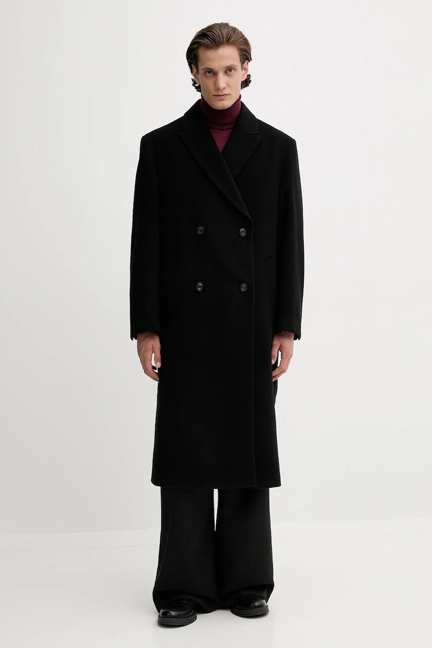 Kabát HUGO čierna farba, 50549291