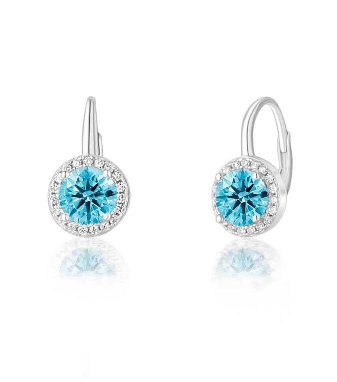 JVD Strieborné náušnice s modrými zirkónmi SVLE0986XH2M300