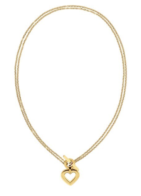 Tommy Hilfiger Pôvabný dvojitý náhrdelník so srdcovým príveskom Toggle Heart 2780968
