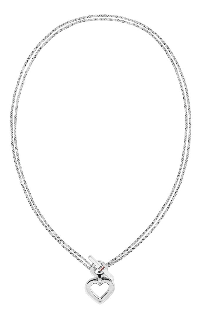 Tommy Hilfiger Luxusný dvojitý náhrdelník so srdcovým príveskom Toggle Heart 2780967