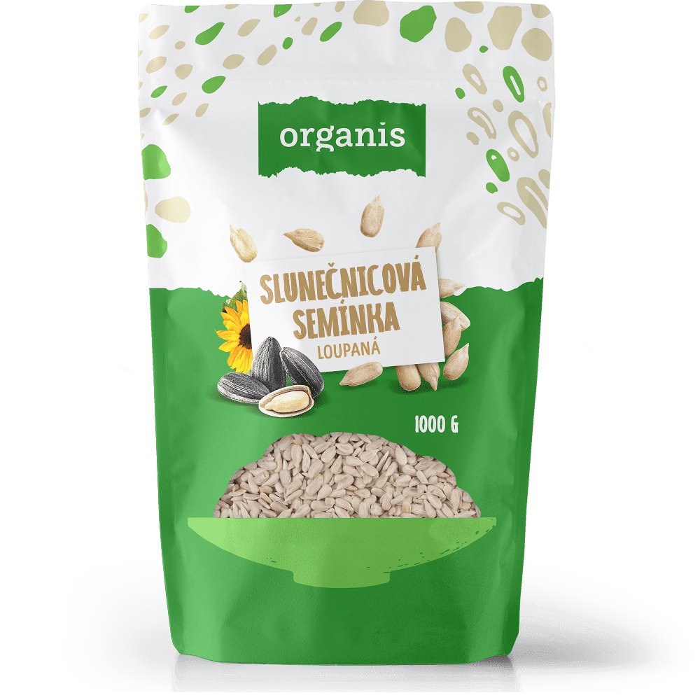 ORGANIS Slnečnicové semienka lúpané 1000 g