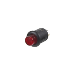 Okrúhle tlačidlo 12V / 6A - s červenou LED