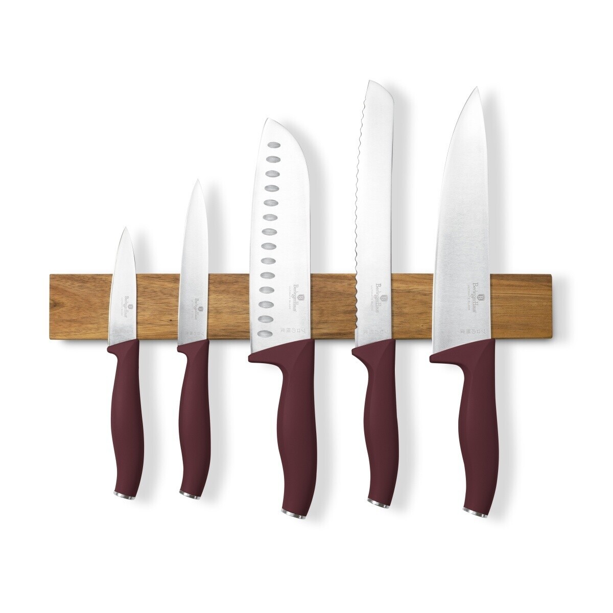 BerlingerHaus Súrpava nožov s agátovým magnetickým držiakom Leonardo, 6 ks