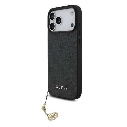 Guess 4G Charm Zadní Kryt pro iPhone 17 Pro Max Tone on Tone Grey
