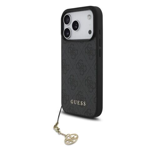 Guess 4G Charm Zadní Kryt pro iPhone 17 Pro Tone on Tone Grey