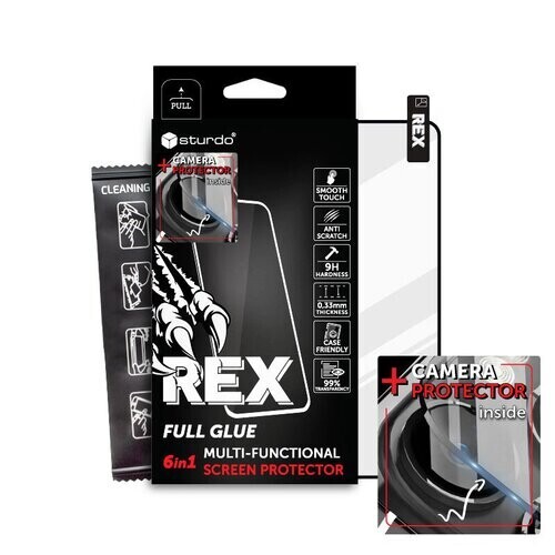 Sturdo REX ochranné sklo + sklo na fotoaparát iPhone 17 Air (6in1 FULL GLUE)