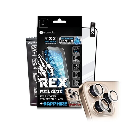 Sturdo REX ochranné sklo iPhone 17 Pro (3X + SAPPHIRE camera protector)