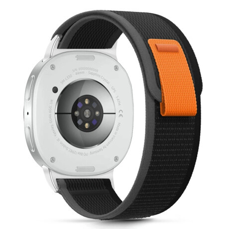 Tech-Protect Nylon Stripe remienok na Samsung Galaxy Watch 8 / Classic (40/44/46mm), black/orange