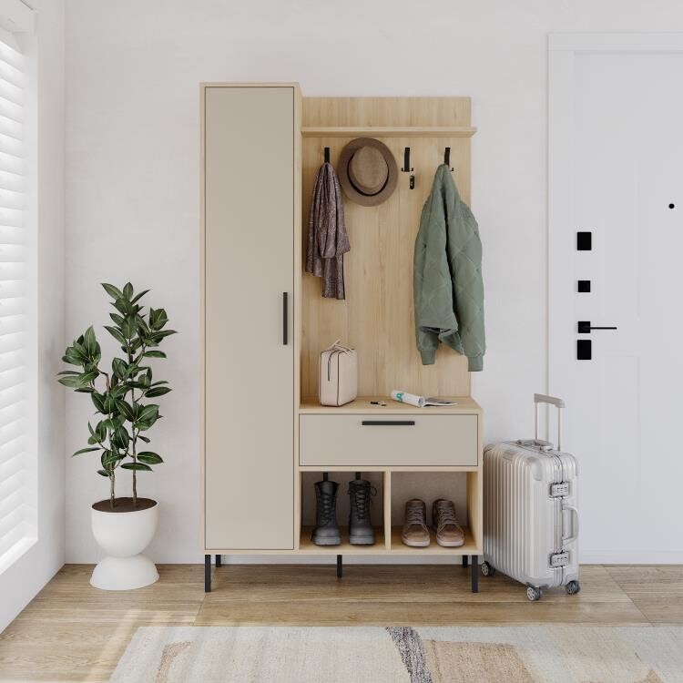 Předsíňová stěna Houseland Acton dub zafír/pieskovec