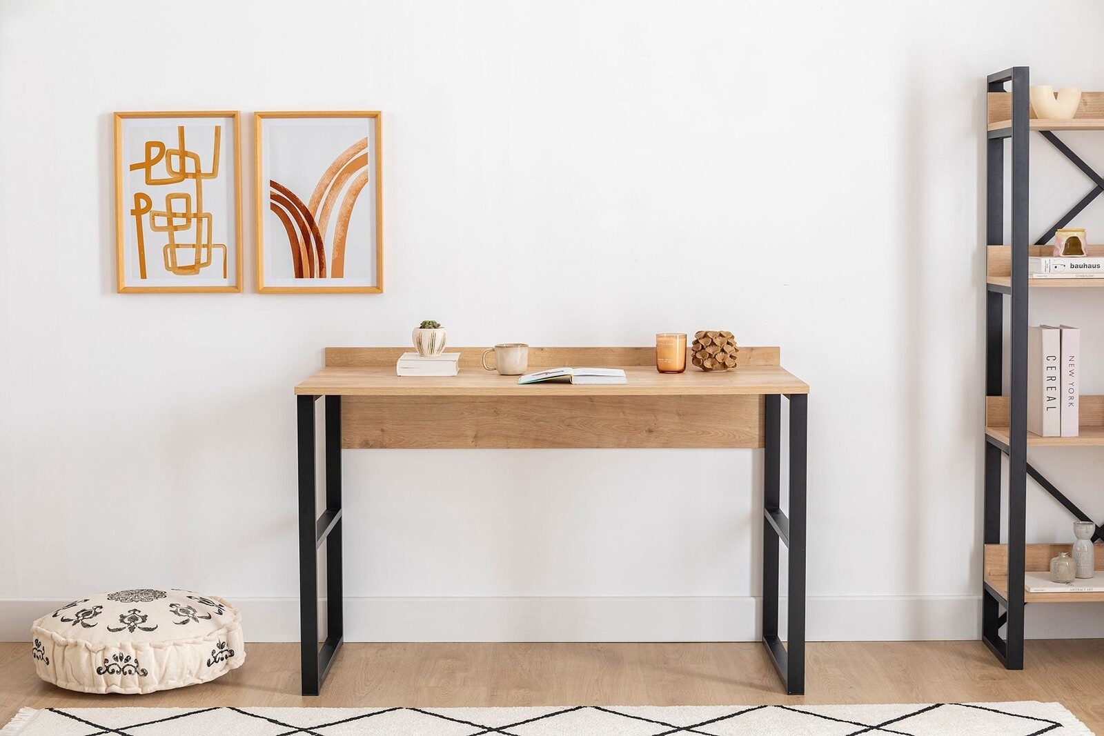 Psací stůl DEHA černý/dub přírodní