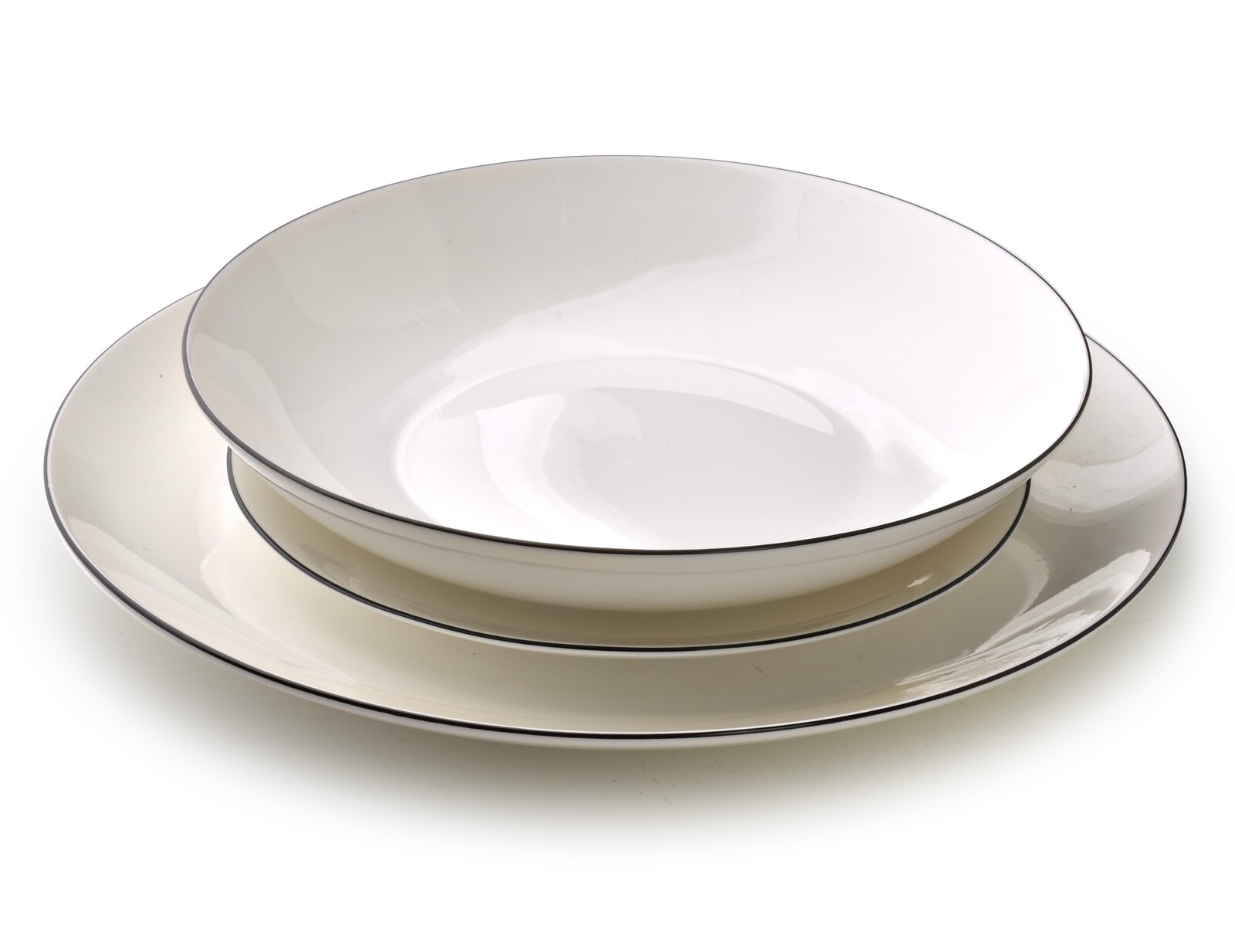 Sada 18 ks talířů LEA SIMPLE bílá