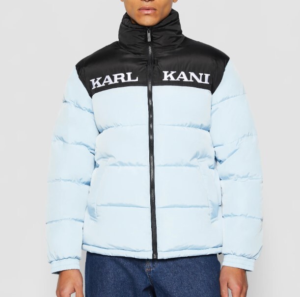 Zimná bunda Karl Kani Retro Essential Puffer Jacket Blue - S